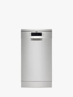AEG 7000 FFB73527ZM Freestanding Slimline Dishwasher, Stainless Steel, Stainless Steel