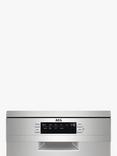 AEG 7000 FFB73527ZM Freestanding Slimline Dishwasher, Stainless Steel