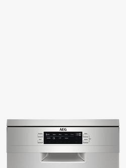AEG 7000 FFB73527ZM Freestanding Slimline Dishwasher, Stainless Steel - view 2, Stainless Steel