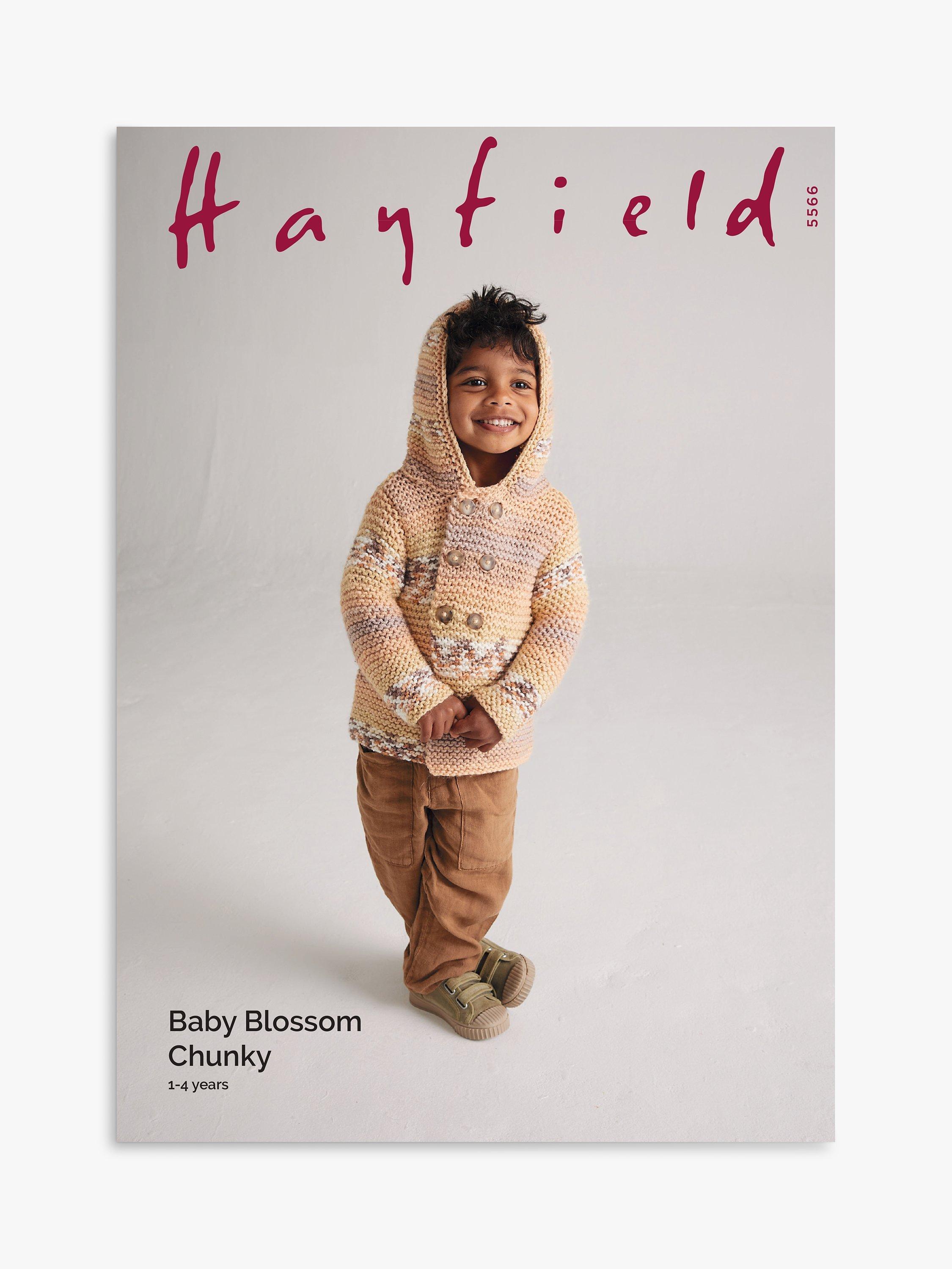 Hayfield Baby Blossom Chunky Duffle Coat Knitting Pattern, 5566