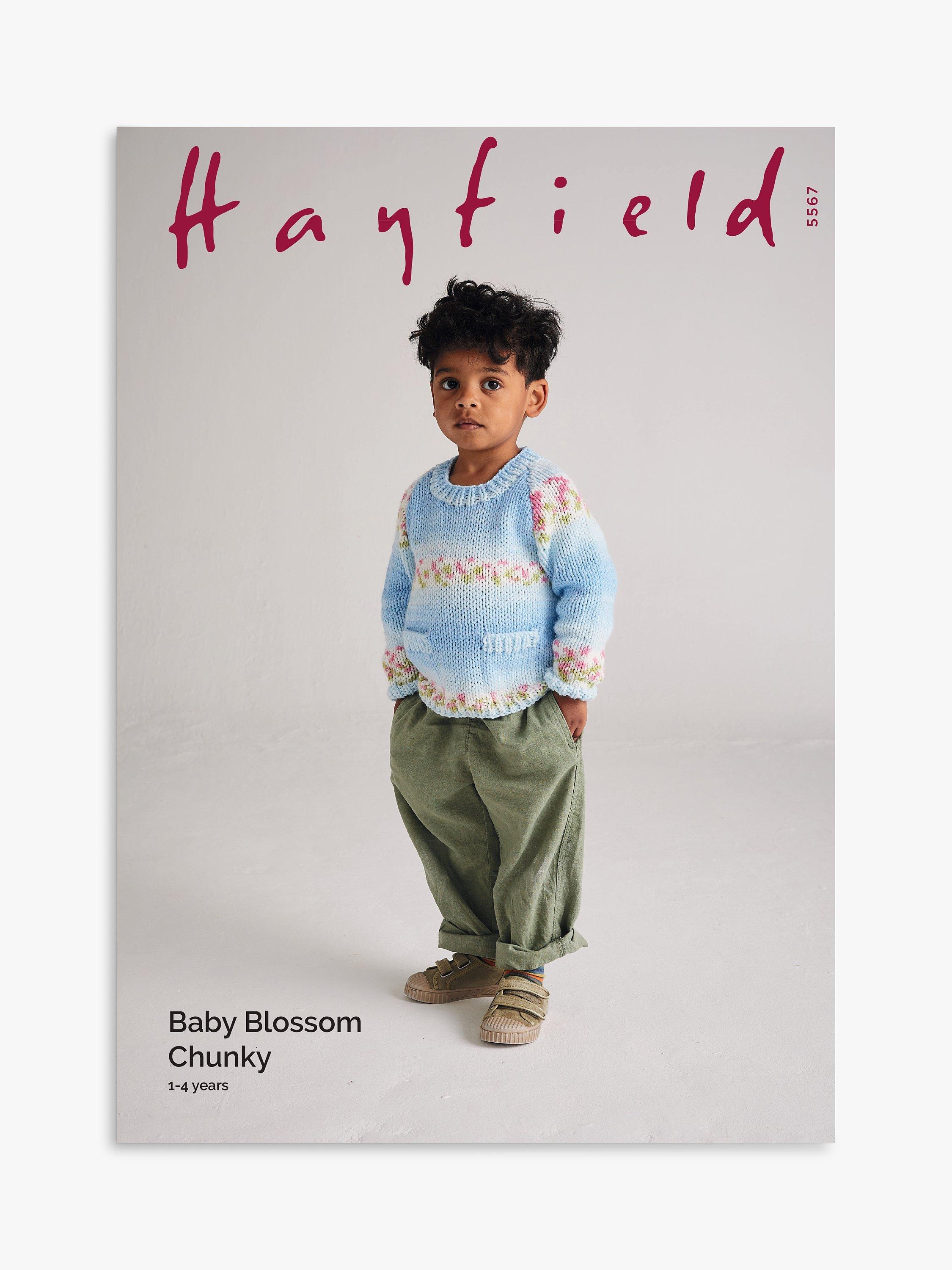 Hayfield Baby Blossom Chunky Sweater Knitting Pattern, 5567