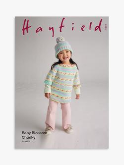 Hayfield Baby Blossom Chunky Blooms Poncho & Hat Knitting Pattern, 5570, Pattern