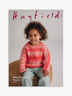 Hayfield Flower Show Sweater Knitting Pattern, 5573, Pattern