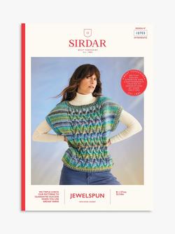 Sirdar Jewelspun Coral Reef Women's Vest Knitting Pattern, 10703, 