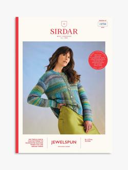 Sirdar Jewelspun Riptide Women's Cardigan Knitting Pattern, 10704, 