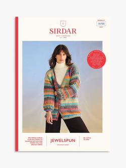 Sirdar Jewelspun Coral Sleeve Cardigan Knitting Pattern, 10705, Pattern