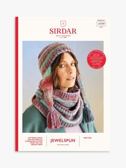 Sirdar Jewelspun Anemone Hat and Snood Knitting Pattern, 10709, 