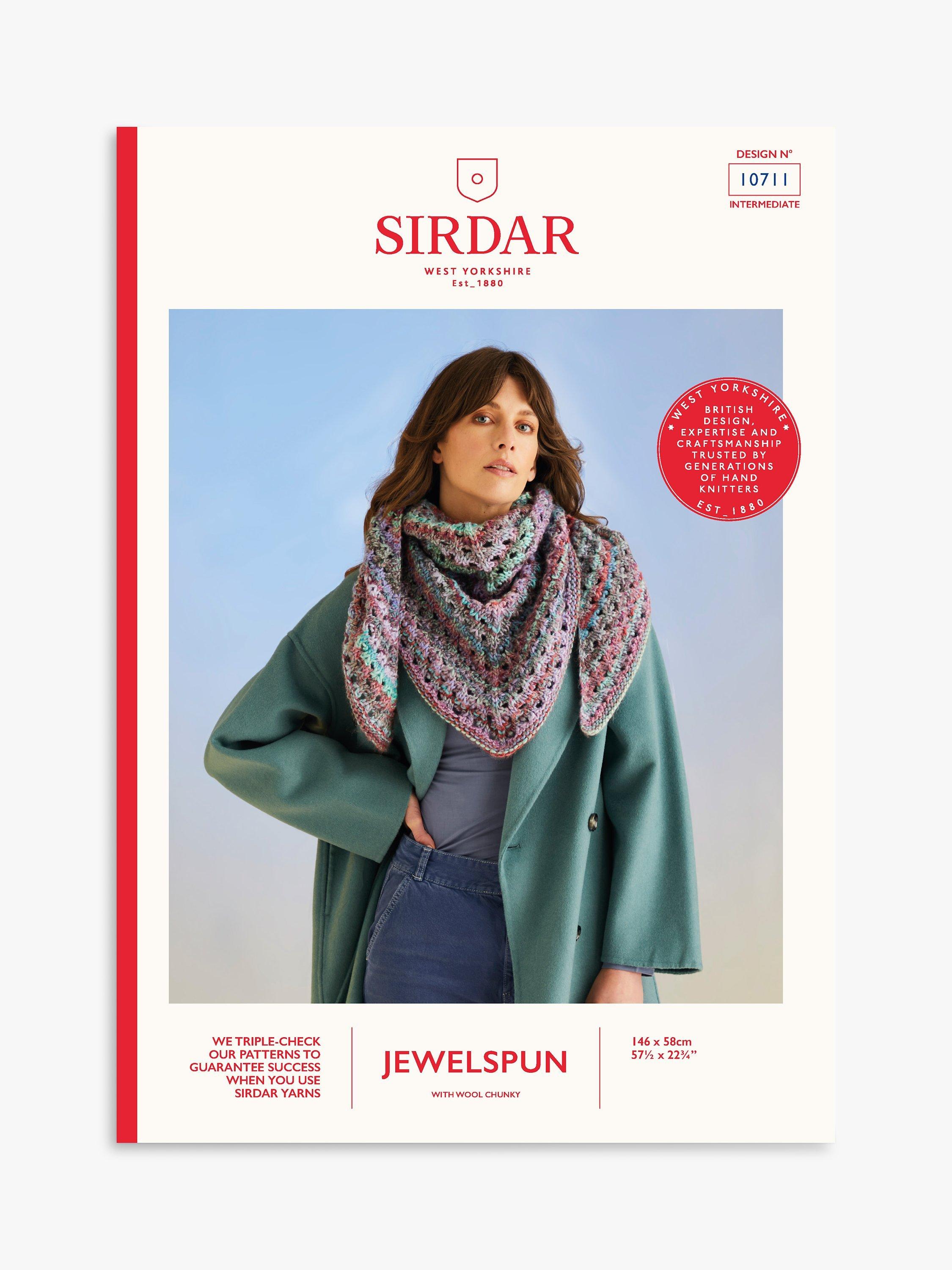 Sirdar Jewelspun Sea Shells Shawl Knitting Pattern, 10711