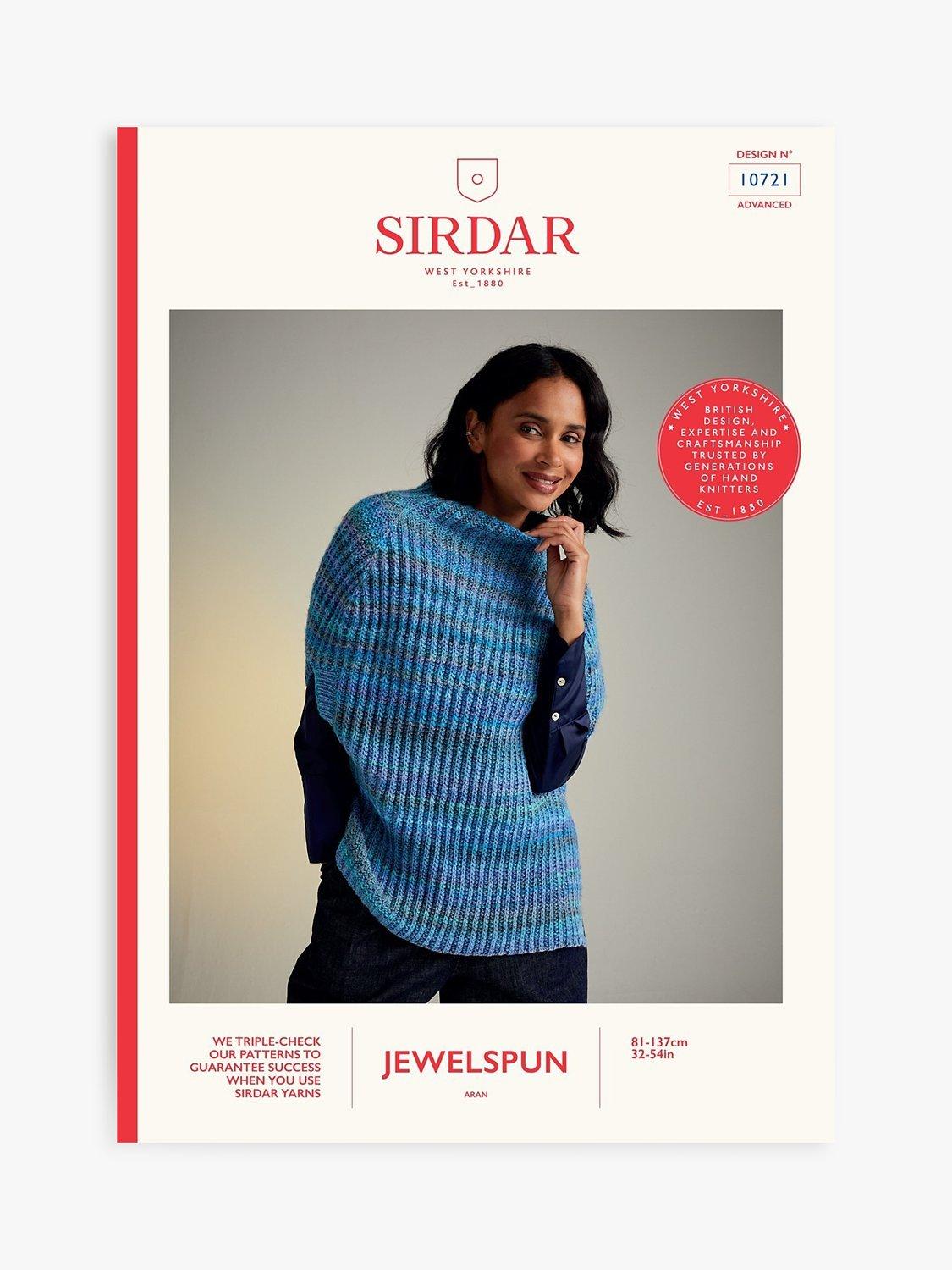 Sirdar Jewelspun Bellflower Poncho Knitting Pattern, 10721