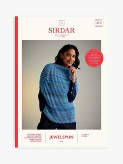 Sirdar Jewelspun Bellflower Poncho Knitting Pattern, 10721, Pattern