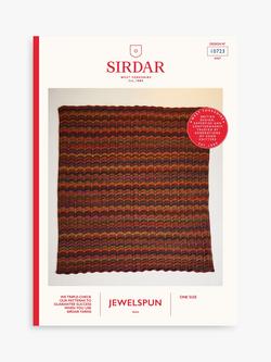 Sirdar Jewelspun Rippling Meadow Aran Blanket Knitting Pattern, 10723, Pattern