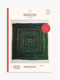 Sirdar Jewelspun Aran Blanket Knitting Pattern, 10724, Pattern