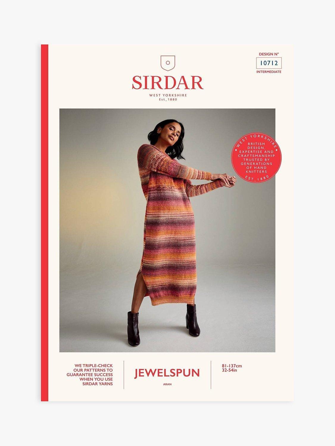 Sirdar Jewelspun Tall Poppies Dress Knitting Pattern, 10712