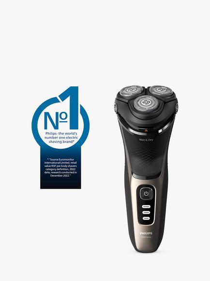 Philips Series 3000 S3242/12 Wet & Dry Electric Shaver with 5D Flex & Pivot Heads, Travel Pouch & Pop-up Trimmer, Ash Gold - view 2, Ash Gold