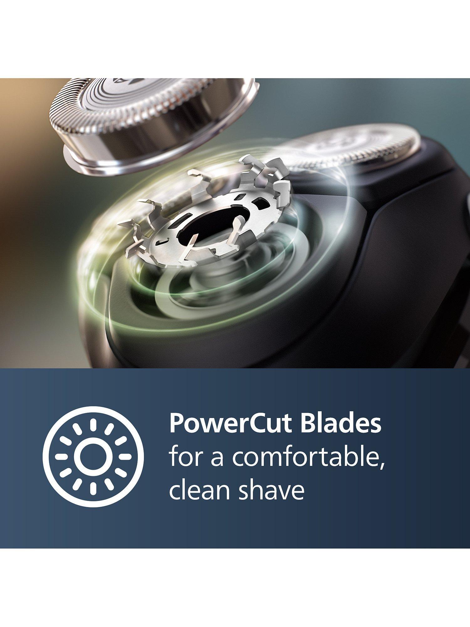 Product image 5 of 12, which shows Philips Series 3000 S3242/12 Wet & Dry Electric Shaver with 5D Flex & Pivot Heads, Travel Pouch & Pop-up Trimmer, Ash Gold