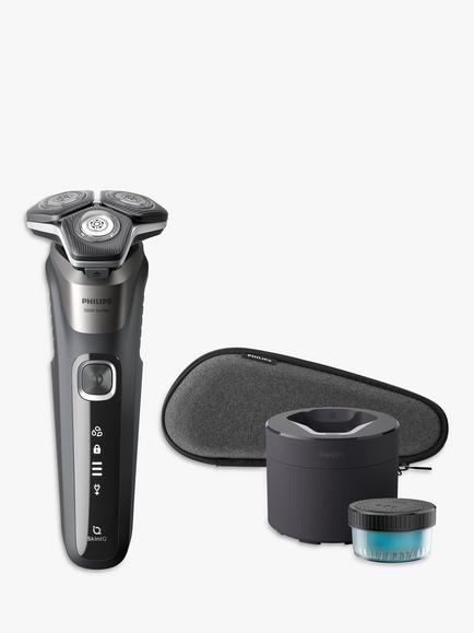 Philips S5887/50 Series 5000 Wet & Dry Men's Electric Shaver with Pop-up Trimmer, Travel Case, Quick-Clean Pod and Full LED Display, Carbon Grey, Carbon Grey
