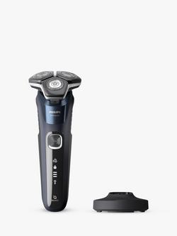 Philips S5885/25 Series 5000 Wet & Dry Men's Electric Shaver with Pop-up Trimmer, Charging Stand and Full LED display, Midnight Blue, Midnight Blue