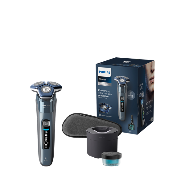 Philips S7882/55 Series 7000 Wet & Dry Electric Shaver with Pop-up Trimmer, TravelCase, Quick Clean Pod, GroomTribe App 