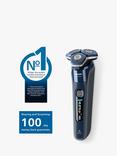 Philips S7882/55 Series 7000 Wet & Dry Electric Shaver with Pop-up Trimmer, TravelCase, Quick Clean Pod, GroomTribe App Connection and Full LED Display, Ice Blue