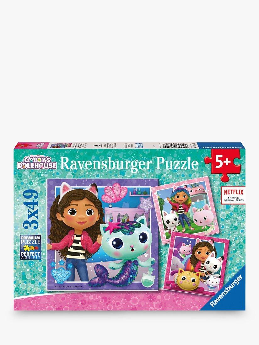 Gabby's Dollhouse Ravensburger Three 49-Piece Puzzles Set