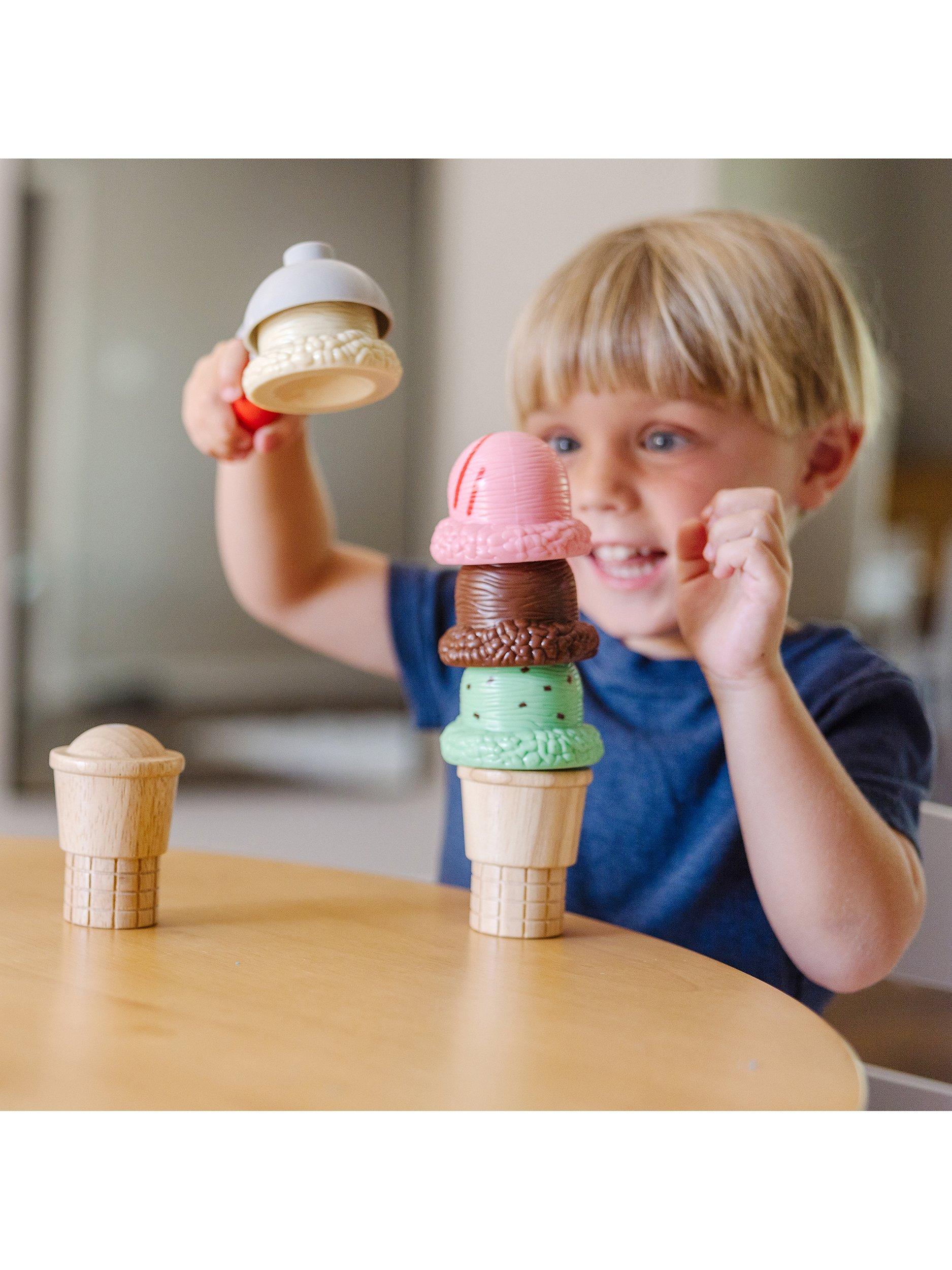 Melissa Doug Scoop Stack Ice Cream Cone Playset