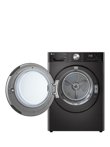 LG FDV1110B Heat Pump Tumble Dryer, 10kg Load, Platinum Black - view 2, Platinum Black