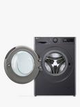 LG FWY706GBTN1 Freestanding Washer Dryer, 10kg/6kg Load, 1400rpm Spin, Slate Grey