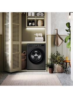 LG FWY706 Freestanding Washer Dryer, 10kg/6kg Load, 1400rpm Spin - view 2, Slate Grey