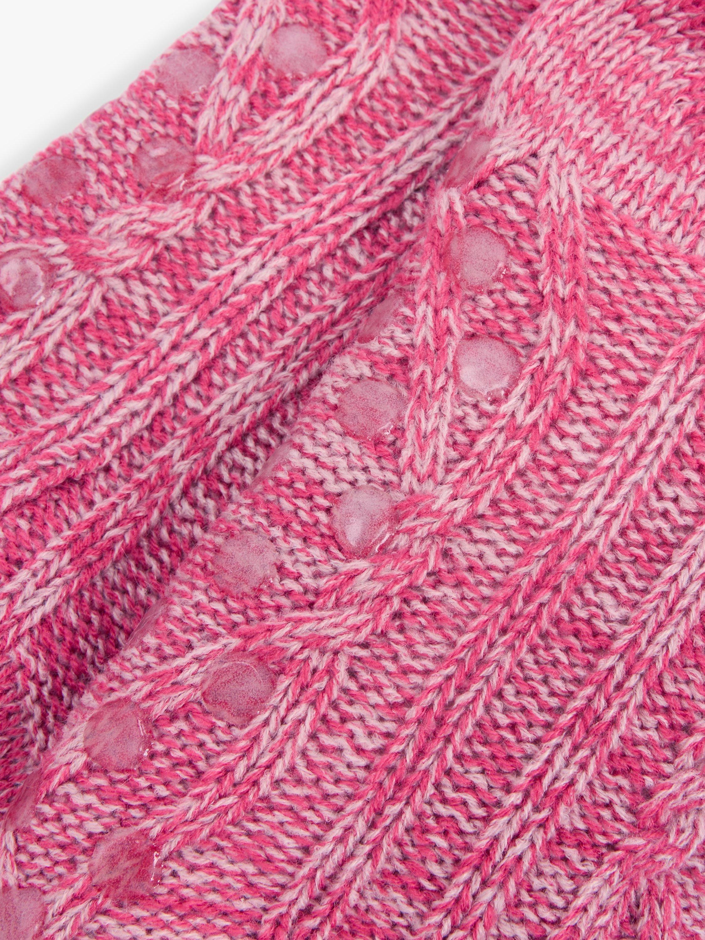 Product image 2 of 3, which shows John Lewis Cable Detail Lounge Bootie, Pink