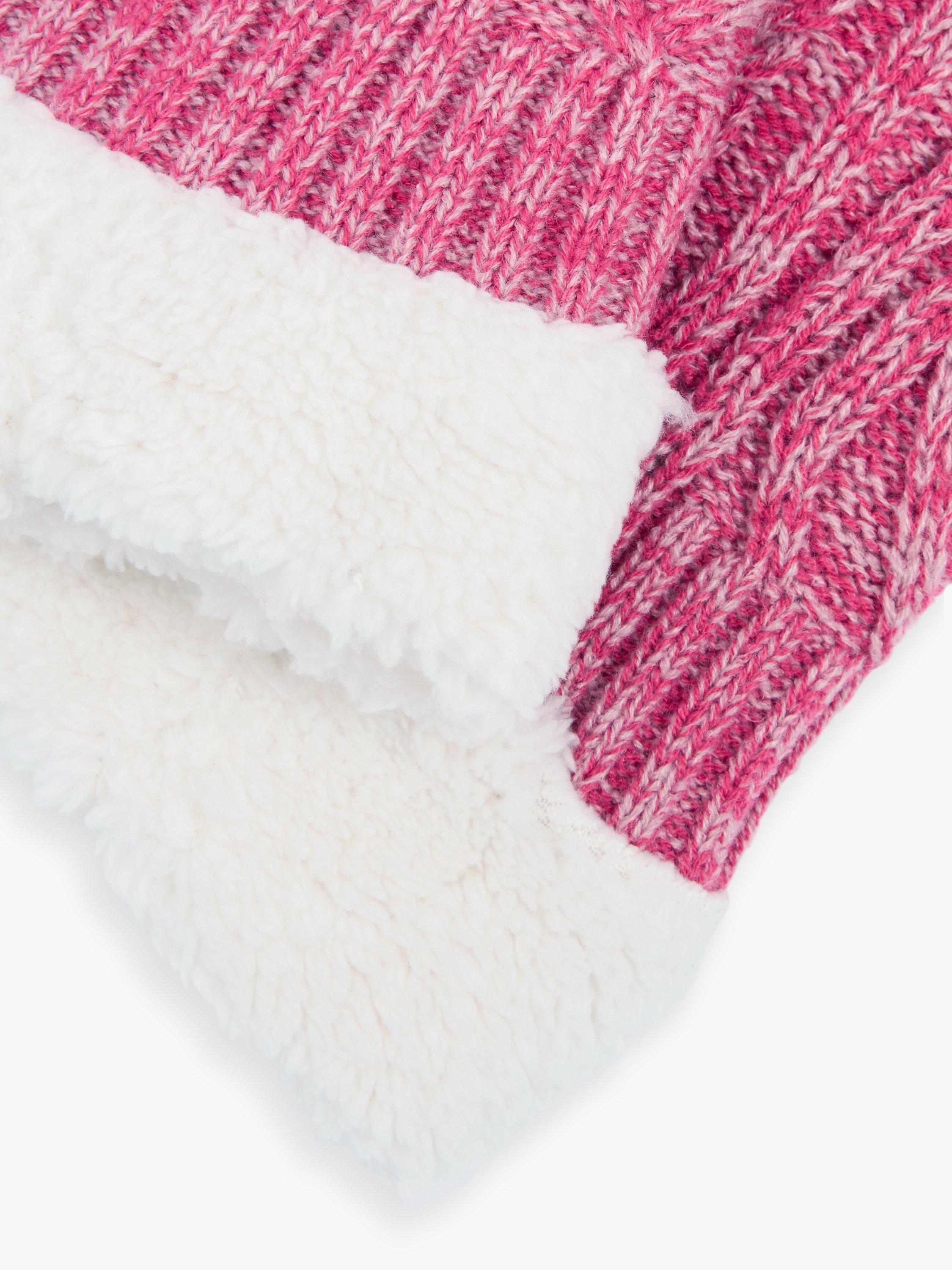 Product image 3 of 3, which shows John Lewis Cable Detail Lounge Bootie, Pink