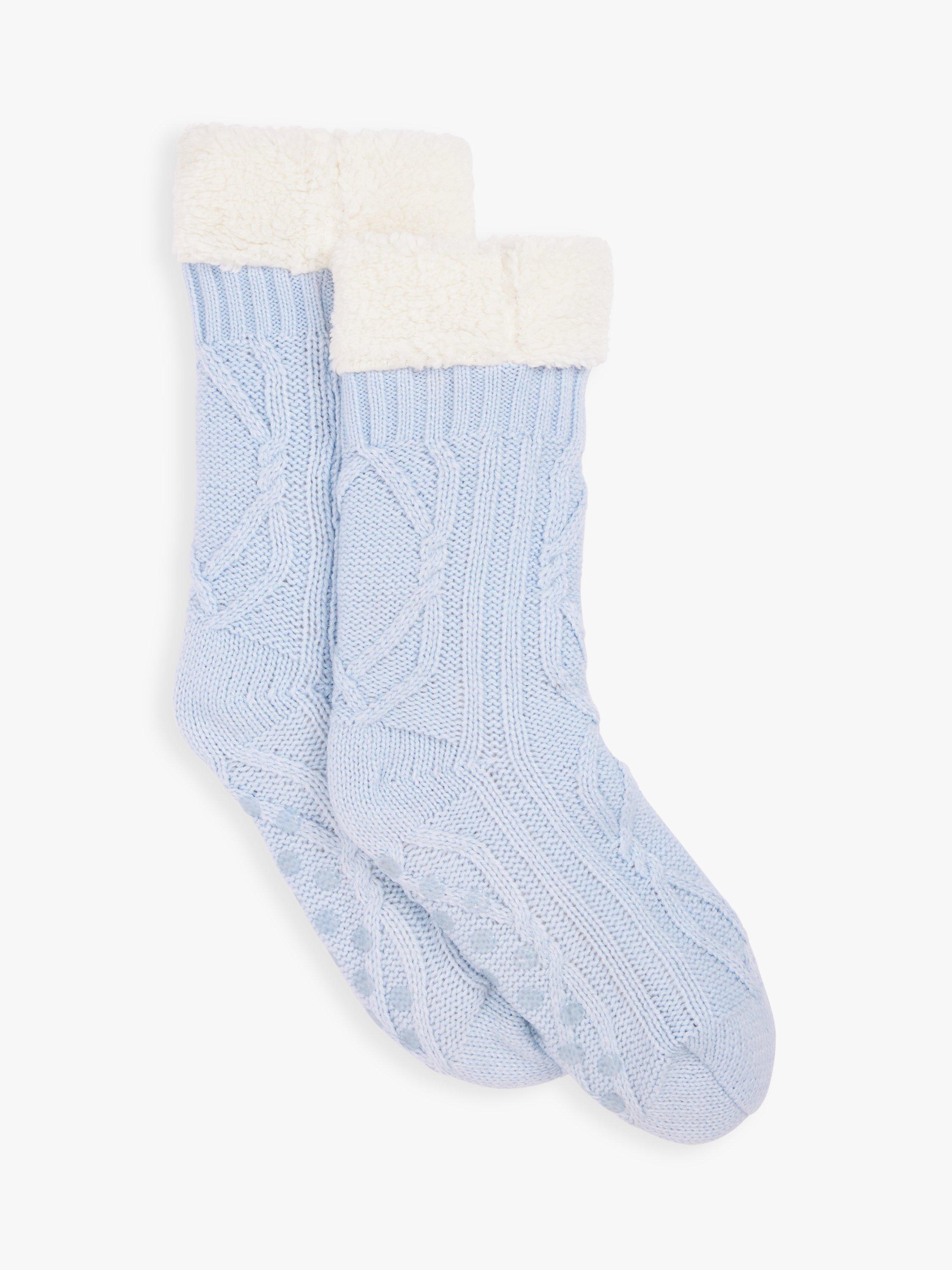 Product image 1 of 3, which shows John Lewis Cable Detail Lounge Bootie, Blue