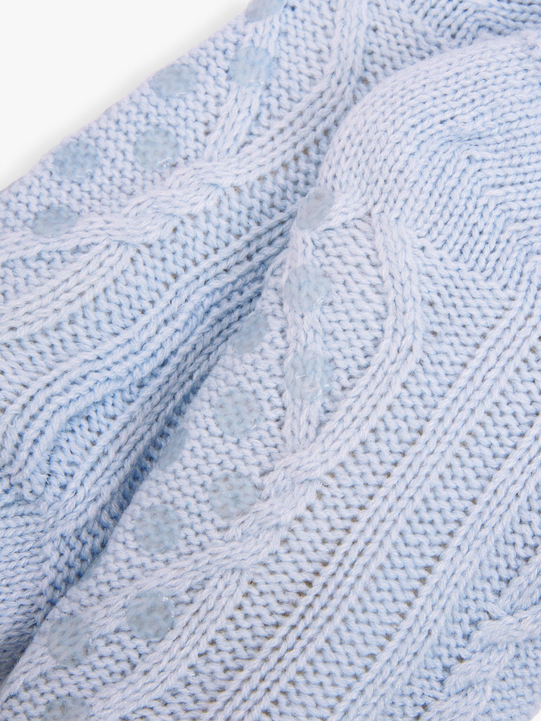 Product image 2 of 3, which shows John Lewis Cable Detail Lounge Bootie, Blue