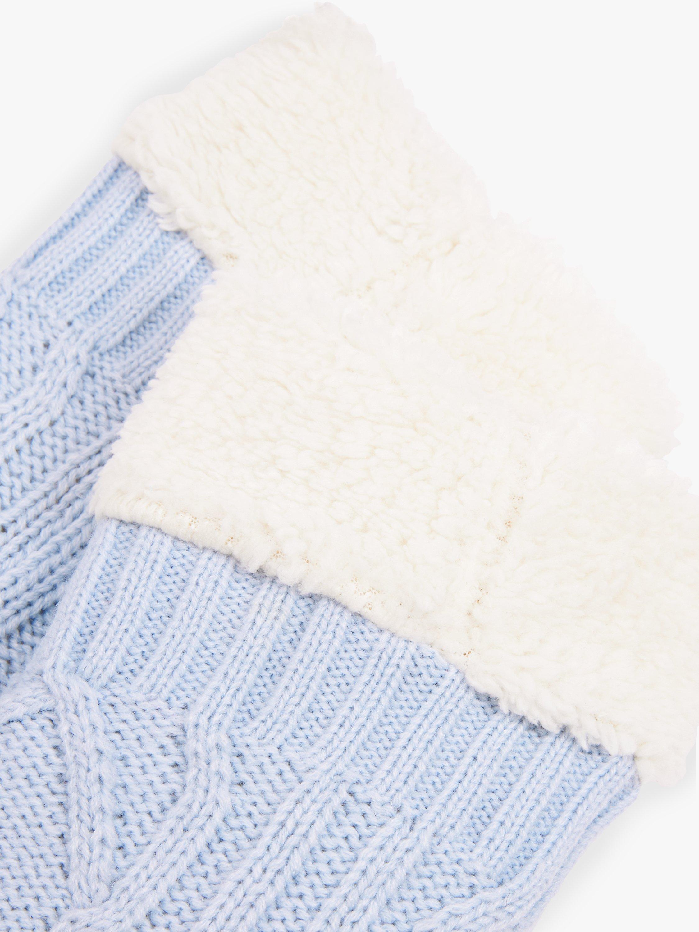 Product image 3 of 3, which shows John Lewis Cable Detail Lounge Bootie, Blue
