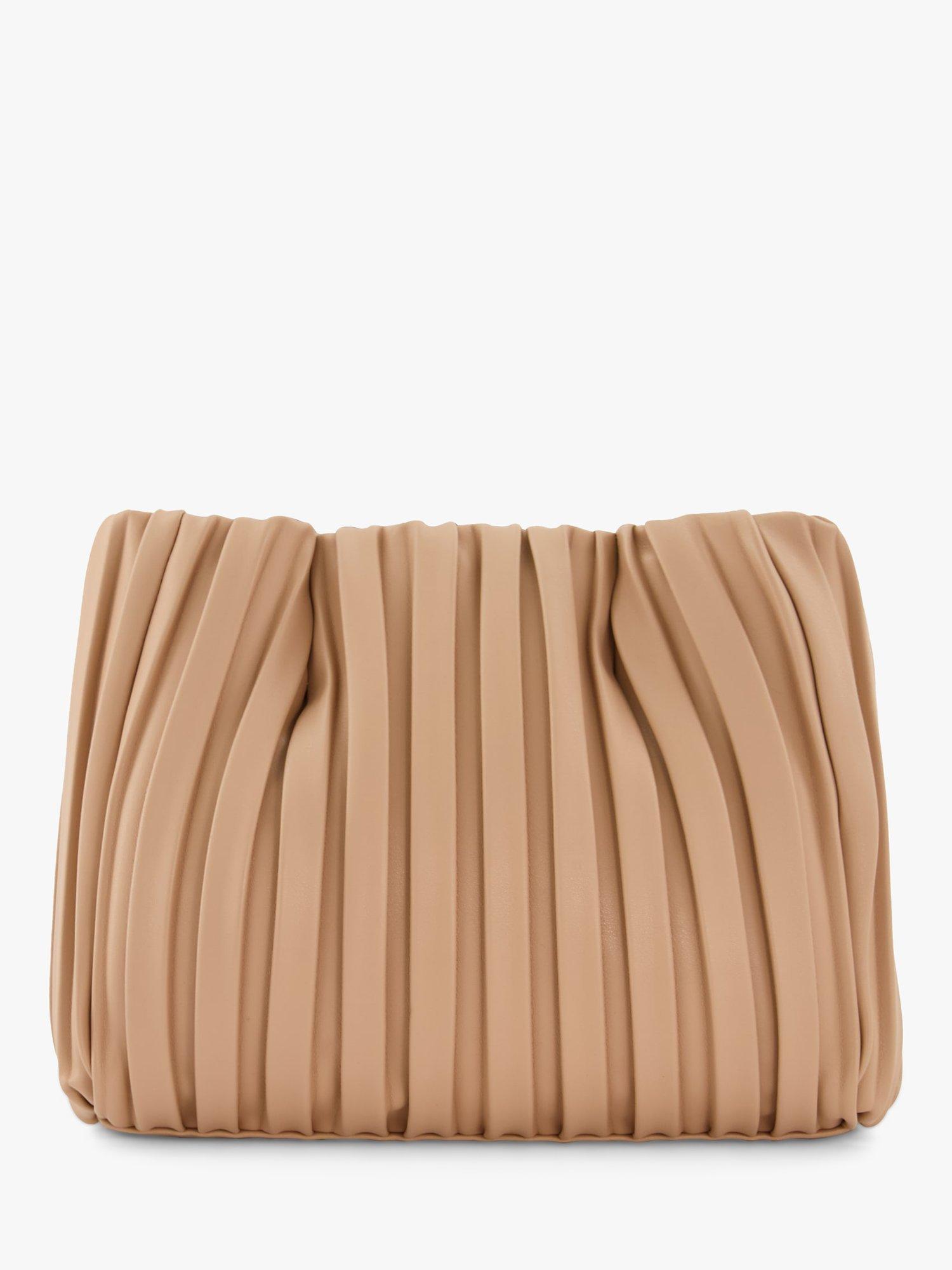 Product image 1 of 4, which shows Dune London Dominie Pleated Bag, Blush