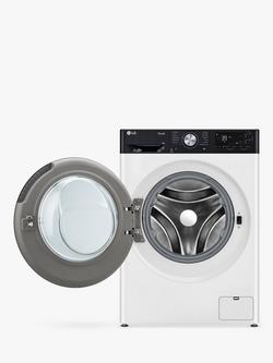 LG F4Y709WBTA1 Freestanding Washing Machine, 9kg Load, 1400rpm Spin, White - view 2, White