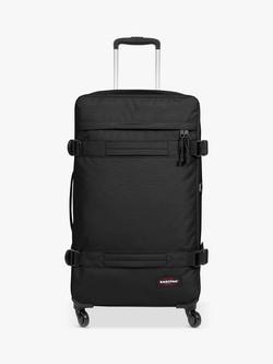 Eastpak Transit'R 4-Wheel 70cm Medium Suitcase, Black, Black