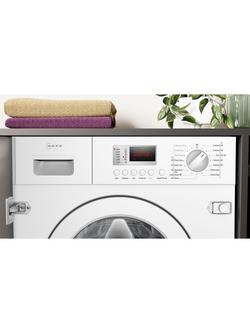 Neff N30 V6320X2GB Integrated Washer Dryer, 7kg/4kg Load, 1400rpm Spin, White - view 2, White