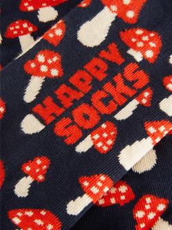 Happy Socks Toadstool Mushroom Socks, One Size, Navy/Multi - view 2, Navy/Multi