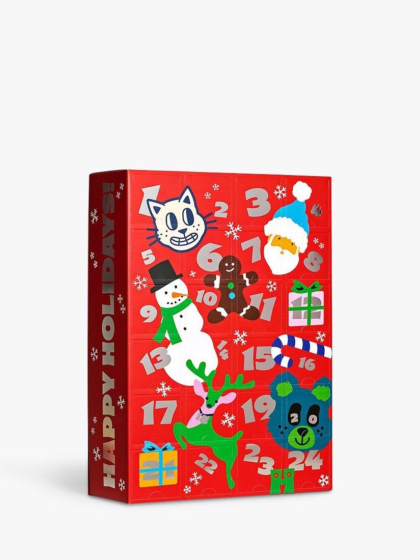 Happy Socks Sock Advent Calendar, One Size, Pack of 24, Multi