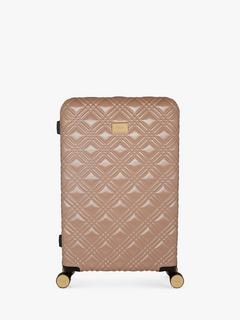 Dune London Orchester 4-Wheel 77cm Large Suitcase, Blush Pink