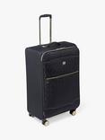 Dune Oriel 4-Wheel 78cm Monogram Print Large Suitcase, Black