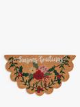 John Lewis Seasons Greetings Christmas Door Mat, Multi