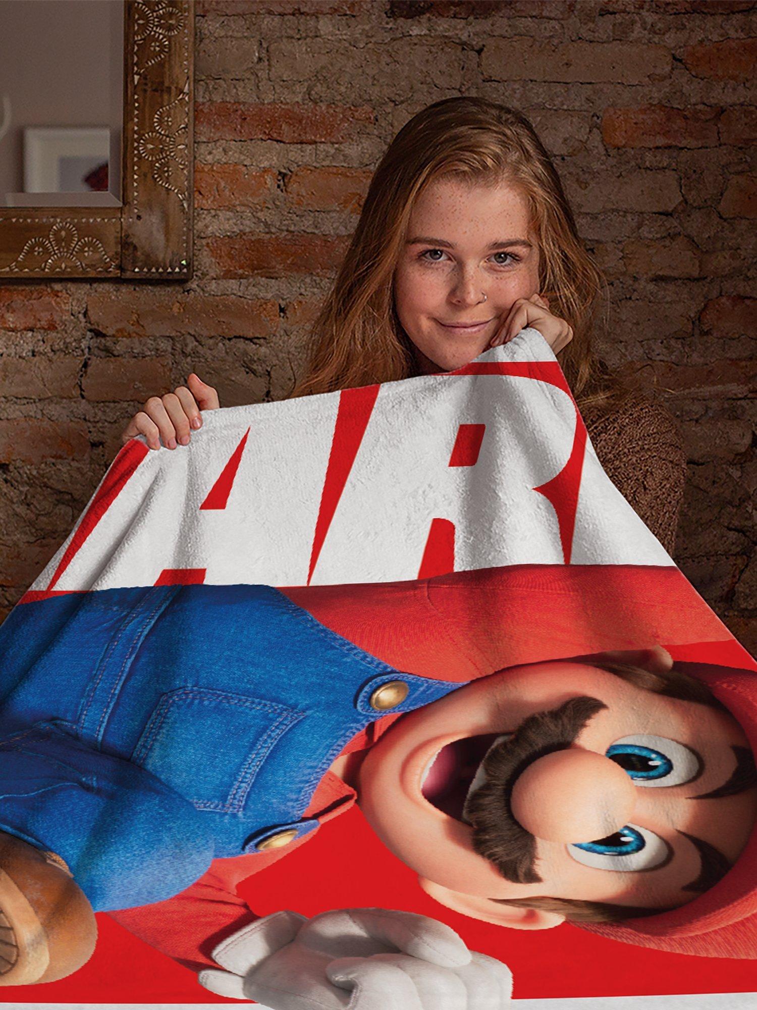 Super mario fleece blanket sale