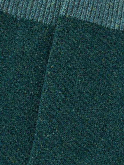 John Lewis Speckled Wool Silk Blend Socks - view 2, Green/Sea Foam