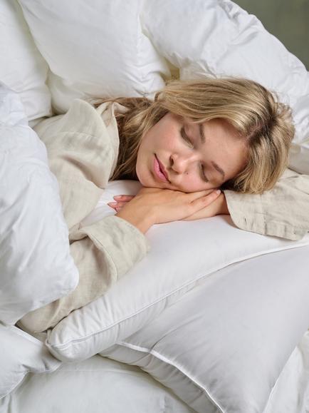 Bedfolk Duck Down Standard Pillow, Soft - view 2, White