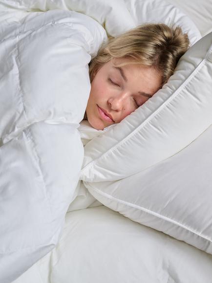 Bedfolk Down Alternative Standard Pillow, Medium, White