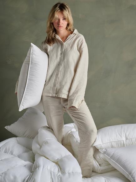 Bedfolk Down Alternative Standard Pillow, Medium - view 2, White