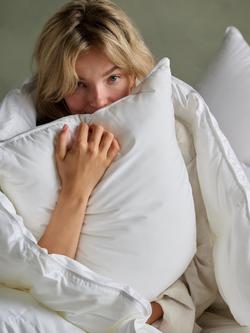 Bedfolk Duck Down Standard Pillow, Firm, White