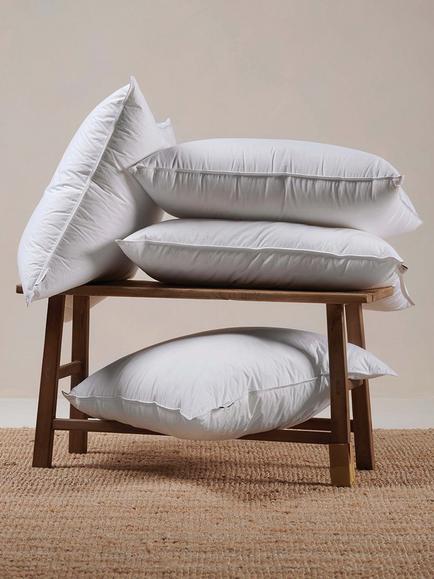 Bedfolk Duck Down Kingsize Pillow, Medium, White