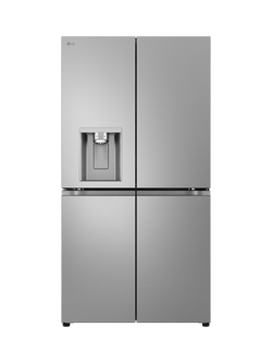 LG GML960PYFE Freestanding 60/40 Plumbed American Fridge Freezer, Prime Silver, Prime Silver